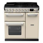 Rangemaster Estel Deluxe 90cm Dual Fuel Pale Cream/Chrome