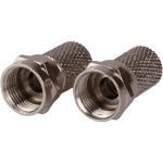 Maplin F Type Twist on Connector for TV Satellite Aerial Coaxial Cable 2 Pack