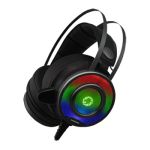 GAMEMAX G200 7-Colour LED Gaming Headset USB & 3.5mm Jack Noise Cancellation 50mm Drivers Audio Adapter for Phones