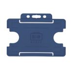 BioBadge Dark Blue Open Faced Holders Landscape - Pack 100