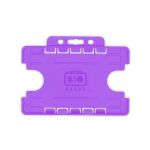 BioBadge Purple Dual-Sided Holders Landscape - Pack of 100