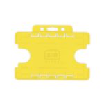 BioBadge Yellow Dual-Sided Holders Landscape - Pack of 100