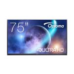 Optoma 5752RK+ Interactive flat panel 190.5 cm (75") LED 400 cd/m² 4K Ultra HD Black Touchscreen Bu