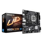 GIGABYTE H610M D3W Motherboard - Supports 14th Gen. Intel Core CPUs, 5+1+1 phases VRM, up to 5600MHz DDR5, 1xPCIe 3.0 M.2, 1GbE LAN, USB 3.2 Gen 1