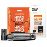 Road Angel Halo Pro Deluxe 2K Dual Front & Rear Dash Cam 32GB SD & Hardwire kit