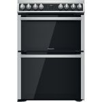 Hotpoint HDM67V8D2CX/UK Freestanding cooker Electric Ceramic Silver
