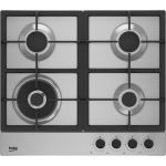Beko HIAW64225SX 60cm Gas Hob with Front Knob Controls