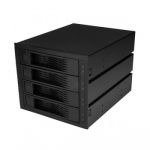 StarTech.com 4 Bay 3.5" SATA / SAS Backplane for 3 5.25" Bays - Trayless