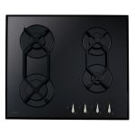 CDA HVG621BL hob Black Built-in 59.5 cm Gas 4 zone(s)
