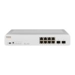 Ruckus ICX 7150-C08P - Compact - switch - managed - 8 x 10/100/1000 (PoE+) + 2 x SFP (mini-GBIC) (uplink) - desktop - PoE+ (62 W)