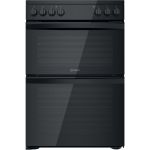 Indesit ID67V9KMB/UK cooker Freestanding cooker Electric Ceramic Black