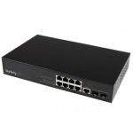 StarTech.com 10 Port L2 Managed Gigabit Ethernet Switch with 2 Open SFP Slots - Rack Mountable