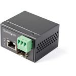 StarTech.com PoE+ Industrial Fiber to Ethernet Media Converter 30W - SFP to RJ45 - Singlemode/Multim
