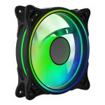 VIDA Infinity01 12cm ARGB Dual Ring PWM Case Fan, Hydraulic Bearing, Infinity Mirror Effect, 500-1500 RPM, Black