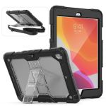 JLC Apple iPad 10.2 2021 (9th Gen) Warrior Case (Clear Back) - Black