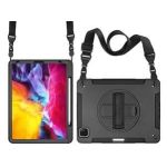 JLC iPad 12.9 5th/4th/3rd Gen Spartan Case with Velcro Hand strap - No Screen (with Shoulder Strap &