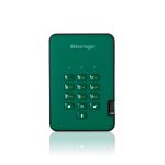 iStorage diskAshur2 256-bit 128GB USB 3.1 secure encrypted solid-state drive - Green IS-DA2-256-SSD-