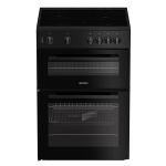 Indesit 60cm Twin Cavity Electric Cooker - Black