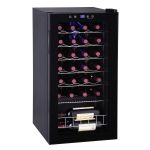 electriQ 28 Bottle Capacity Freestanding Wine Cooler -  Black