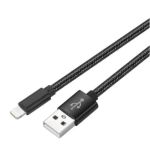 JLC MFI Braided USB (Male) to Lightning (Male) Cable - 2M - Black