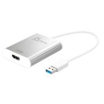 j5create JUA354 USBâ„¢ 3.0 to 4K HDMâ„¢ Display Adapter, Silver