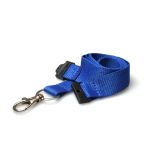 Digital ID 20mm Recycled Mid Blue Lanyards with Flat Breakaway and Metal Trigger Clip (Pack of 100)