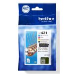 Brother LC-421VALDR Ink cartridge multi pack Bk,C,M,Y Blister, 4x200 pages Pack=4 for Brother DCP-J 1050