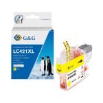 CTS Wholesale Comp Brother LC421XLY High Capacity Yellow Ink Cartridge 7.5ml Dye Ink 500 Pages