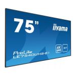 iiyama LE7540UHS-B1 signage display 190.5 cm (75") LED 4K Ultra HD Black