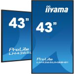 iiyama LH4365UHSB-B1 Signage Display Kiosk design 108 cm (42.5") LED Wi-Fi 800 cd/m² 4K Ultra HD Bl