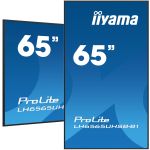 iiyama LH6565UHSB-B1 Signage Display Kiosk design 163.8 cm (64.5") LED Wi-Fi 800 cd/m² 4K Ultra HD 