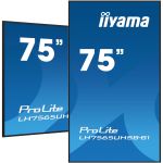 iiyama LH7565UHSB-B1 Signage Display Kiosk design 189.2 cm (74.5") LED Wi-Fi 800 cd/m² 4K Ultra HD 