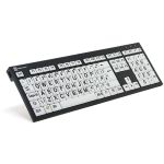 Logickeyboard XL Print keyboard Office USB QWERTY UK English Black, White