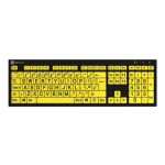 LogicKeyboard XL Print NERO PC SlimLine Black on Yellow Keyboard