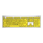 LogicKeyboard XL Print - Black on Yellow Mac Alba