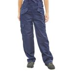 BEESWIFT Ladies Polycotton Trousers Navy Blue 28