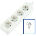 LOGON PROFESSIONAL 4-WAY POWER STRIP: WHITE -