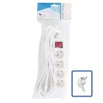 LOGON PROFESSIONAL 4-WAY POWER STRIP: WHITE -