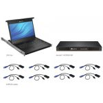 Vertiv Avocent LCD Local Rack Access Console, 8P KVM, 8 CABLES, USB KB-UK ENG