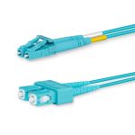 Lanview LVO231480 fibre optic cable 10 m 2x LC 2x SC OM3 Aqua colour