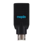 Maplin MAPCUS12 cable gender changer PS/2 USB-A 2.0 Black