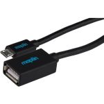 Maplin MAPCUS18 USB cable 0.15 m USB 2.0 Micro-USB B USB A Black