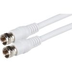 Maplin MAVFF001-100 coaxial cable 10 m F Plug White
