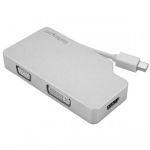 StarTech.com Aluminum Travel A/V Adapter3-in-1 Mini DisplayPort to VGA, DVI or HDMI - 4K