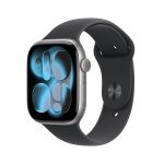 Apple Watch Series 11 GPS 46mm Space Grey Aluminium Case with Black Sport Band - M/L