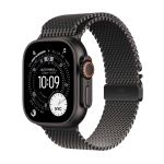 Apple Watch Ultra 3 GPS + Cellular 49mm Black Titanium Case with Black Titanium Milanese Loop - Medium