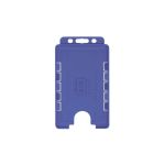 BioBadge Mid Blue Dual-Sided BIOBADGE Open Faced ID Card Holders - Portrait (Pack of 100)