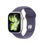 Apple Watch Series 11 GPS + Cellular 42mm Silver Aluminium Case with Purple Fog Sport Band - S/M