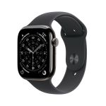 Apple Watch Series 11 GPS + Cellular 42mm Slate Titanium Case with Black Sport Band - S/M