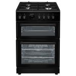 electriQ 60cm Dual Fuel Cooker - Black
